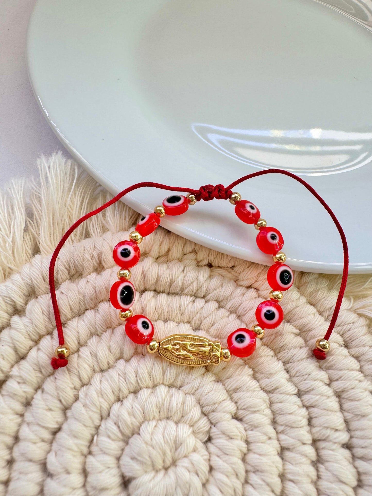 Pulsera Ojos Turcos y Santo para Bebé
