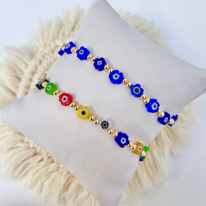 Pulsera Ojitos Turcos Flor