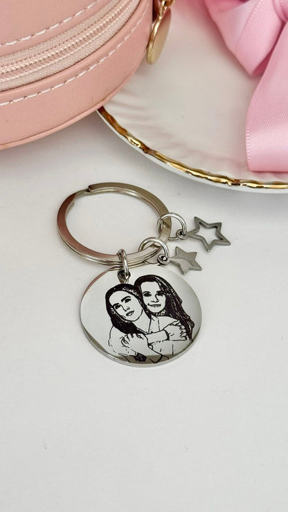 Llavero Circular Estrellas